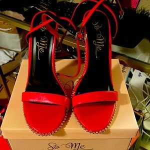 Red Studded heel